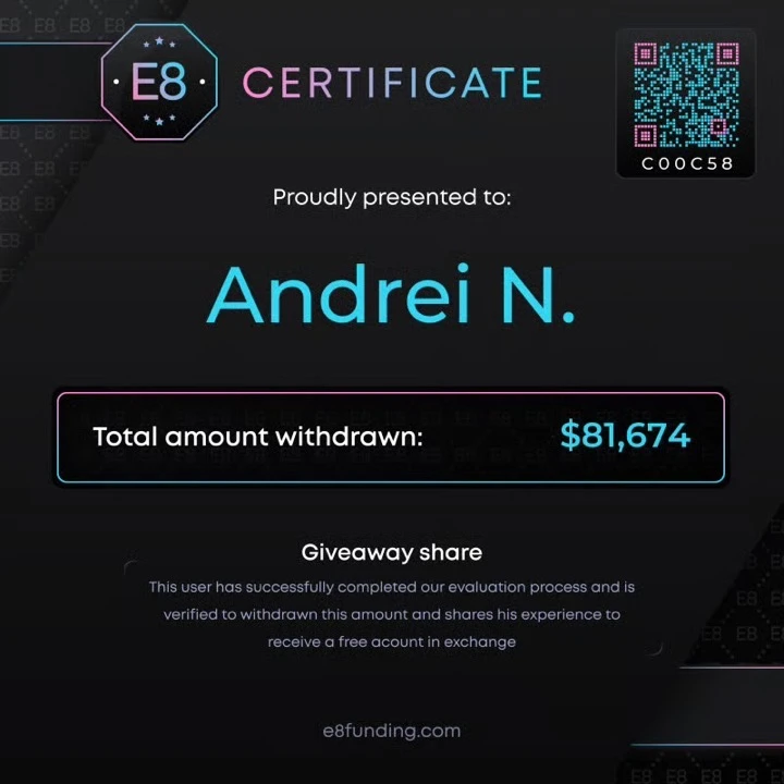 E8 certificate — total withdrawn $81,674