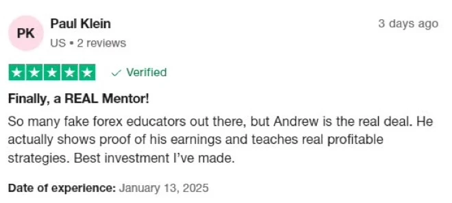 Recenzie Trustpilot — Finally, a REAL Mentor, de Paul Klein